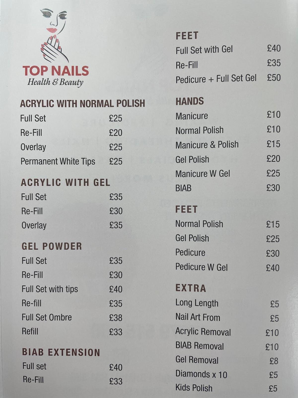 Top Nails Health and Beauty
