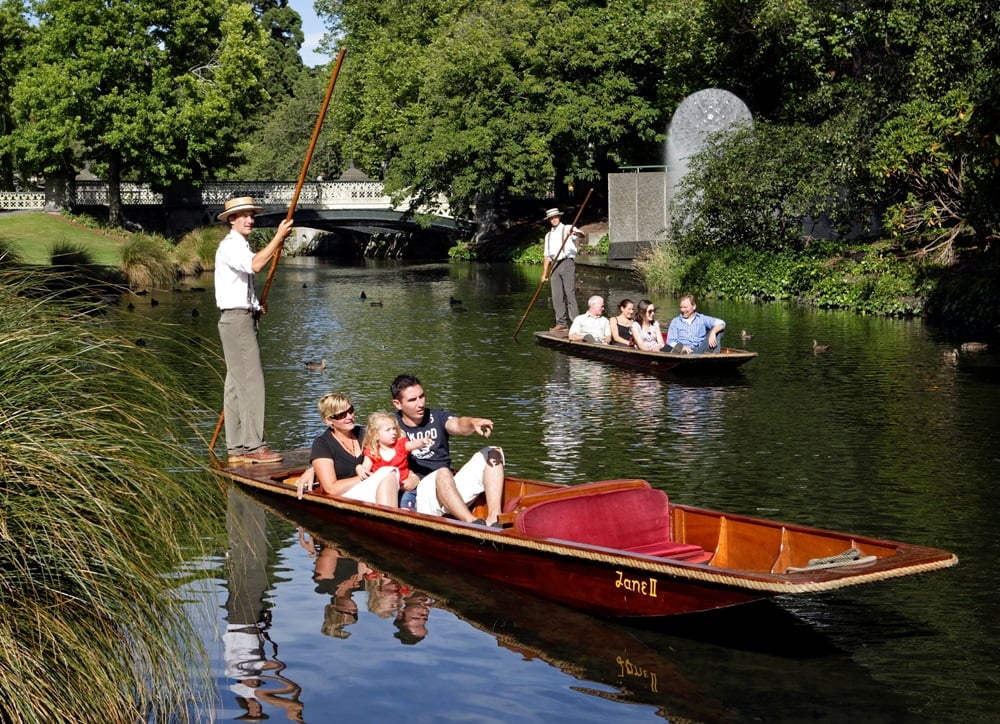 Punting On The Avon (Antigua Boat Sheds)